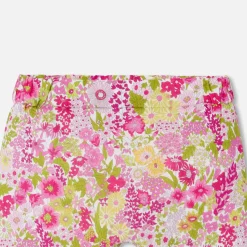 Pantalon confort bébé fille en Tissu Liberty - rose/multicolore