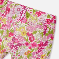 Pantalon confort bébé fille en Tissu Liberty - rose/multicolore