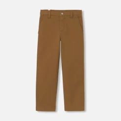 Pantalon en twill enfant garçon - mastic