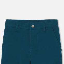 Pantalon en twill enfant garçon - petrole