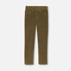 Pantalon en velours enfant garçon - mastic