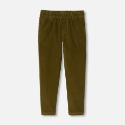 Pantalon enfant garçon coupe carotte - bronze