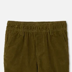 Pantalon enfant garçon coupe carotte - bronze