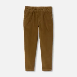 Pantalon enfant garçon coupe carotte - mastic