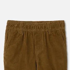 Pantalon enfant garçon coupe carotte - mastic