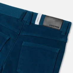 Pantalon enfant garçon en velours côtelé - petrole