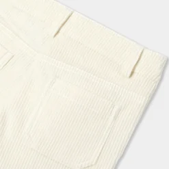 Pantalon large enfant fille en velours côtelé - blanc doux jacadi