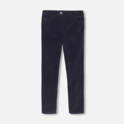 Pantalon slim en velours enfant fille - marine jacadi