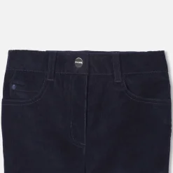 Pantalon slim en velours enfant fille - marine jacadi
