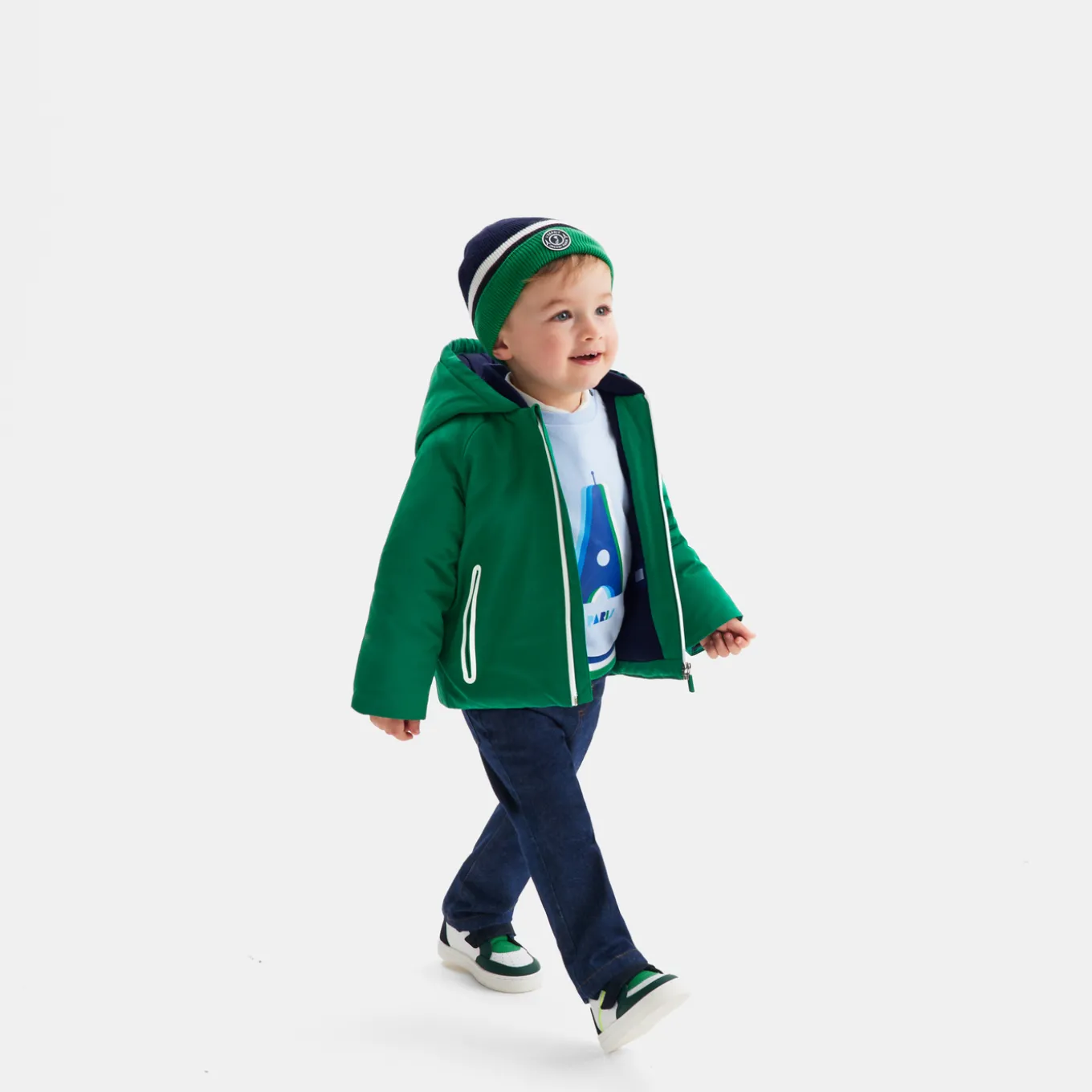 Parka bébé garçon - vert fonce