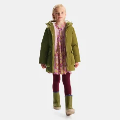 Parka enfant fille doublée en sherpa - kaki