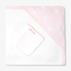 Parure de bain - blanc/rose