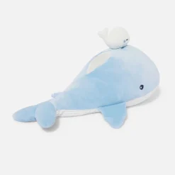 Peluche d'activités baleine - blanc/bleu