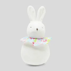Peluche musicale lapin - blanc/multicolore