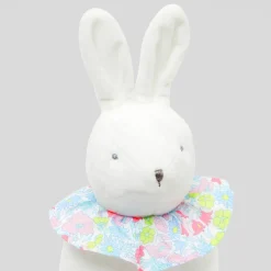 Peluche musicale lapin - blanc/multicolore