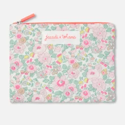 Petite pochette en tissu Liberty - Jacadi x Tohana - blanc/corail