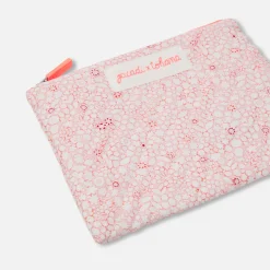 Petite pochette en tissu Liberty - Jacadi x Tohana - rose/blanc