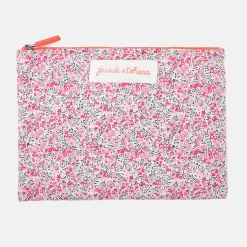 Pochette en tissu Liberty - Jacadi x Tohana - rose/gris
