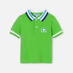 Polo bébé garçon en piqué de coton - vert trefle