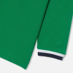 Polo bébé garçon manches longues - vert cresson