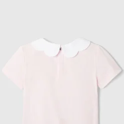 Polo enfant fille à col festonné - rose poudre jacadi