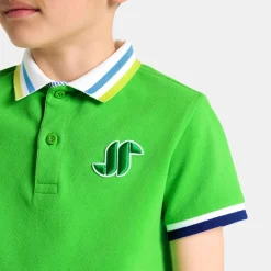 Polo manches courtes enfant garçon - vert trefle