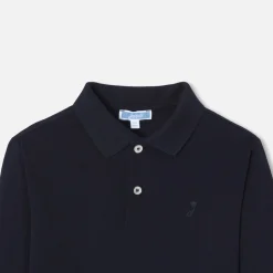 Polo manches longues enfant garçon - marine jacadi