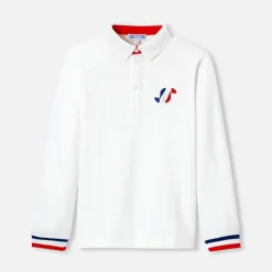 Polo manches longues enfant garçon - blanc jacadi