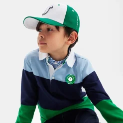 Polo manches longues enfant - vert/multicolore