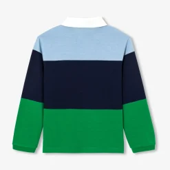 Polo manches longues enfant - vert/multicolore