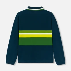 Polo manches longues enfant garçon - encre