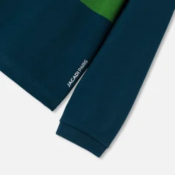 Polo manches longues enfant garçon - encre