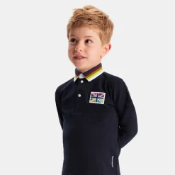 Polo manches longues enfant garçon - marine jacadi
