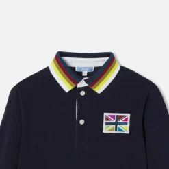 Polo manches longues enfant garçon - marine jacadi