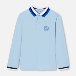 Polo manches longues enfant garçon - bleu clair jacadi