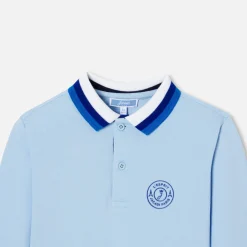 Polo manches longues enfant garçon - bleu clair jacadi