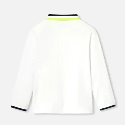 Polo manches longues enfant garçon - blanc jacadi