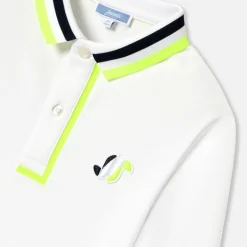 Polo manches longues enfant garçon - blanc jacadi