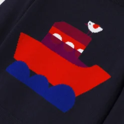 Pull bébé garçon en tricot - marine jacadi