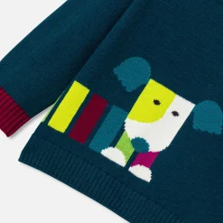 Pull bébé garçon en tricot - encre