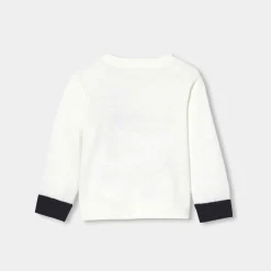 Pull bébé garçon en tricot - blanc doux jacadi