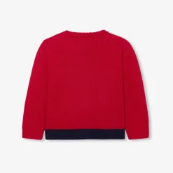 Pull bébé garçon intarsia flocon - rouge brique