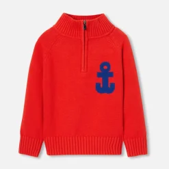 Pull camionneur enfant garçon - rouge vif