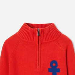 Pull camionneur enfant garçon - rouge vif