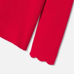 Pull col roulé enfant fille - rouge jacadi