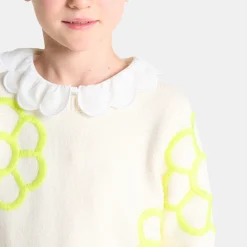 Pull court enfant fille - blanc doux jacadi