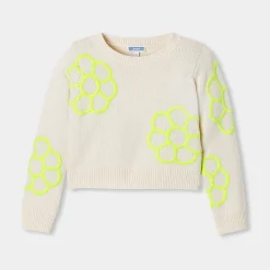 Pull court enfant fille - blanc doux jacadi