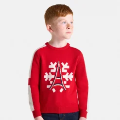 Pull de Noël enfant garçon - rouge brique