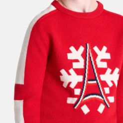 Pull de Noël enfant garçon - rouge brique
