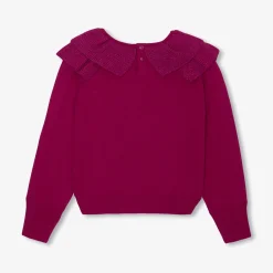 Pull enfant fille - cerise